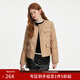 范思藍恩輕薄短款小香風(fēng)羽絨服女秋冬2024新款圓領(lǐng)時(shí)尚外套14103 堅果咖 XS