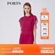 PORTS寶姿春夏新品女裝短袖中長(cháng)連衣裙LM8D249KWB008 爵士粉 S (4)