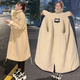 胖妹妹派克服加肥加大碼200斤外套新款胖mm冬裝棉衣長(cháng)款過(guò)膝大碼棉服女 卡其色 大碼XXXL