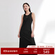 EP雅瑩女裝 純棉內搭打底無(wú)袖長(cháng)款針織背心連衣裙商場(chǎng)同款4109A 黑色-燙圖 L