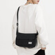 布蘭奴原宿潮流小跨包男郵差包日系簡(jiǎn)約復古單肩包潮牌斜挎包女文藝男包 黑色