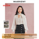 MAXRIENY【雅貴日常-商場同款】復(fù)古摩登感蝴蝶結(jié)系壓褶上衣 黑白波點(diǎn) S 01/34