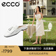 愛(ài)步（ECCO）穆勒鞋女 倪妮同款夏季優(yōu)雅方頭流蘇包頭半拖涼鞋 安妮208533 亮白色20853301002（牛皮） 37
