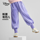迪士尼童裝兒童女童針織保暖加絨燈籠長(cháng)褲時(shí)尚褲子24冬DB441ME18紫130