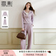 香影運(yùn)動(dòng)休閑紫色套裝女2025秋季新款超好看連帽衛(wèi)衣長(zhǎng)褲子兩件套 灰紫 L