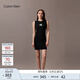 Calvin KleinJeans25夏季女士潮流運(yùn)動(dòng)ck純棉顯瘦無(wú)袖針織背心連衣裙47B226G UB1-太空黑 S