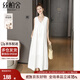 絲柏舍休閑連衣裙2025夏裝新款女裝無袖慵懶風(fēng)寬松款A(yù)字中長裙