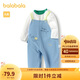 巴拉巴拉兒童衣服男童春秋套裝背帶褲兩件套時(shí)尚洋氣