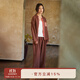 朵朵·可可100棉 雙層提花秋季厚款 經(jīng)典款型純棉家居服套裝 棗紅 M (160)