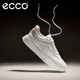愛(ài)步（ECCO）秋冬牛皮厚底板鞋 街頭球鞋男鞋539814 白色/灰白色39 HL