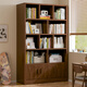 鷗歌實(shí)木書(shū)柜落地多層板家用學(xué)生客廳收納儲物格子柜簡(jiǎn)易書(shū)架置物架 【加厚16MM】實(shí)木芯-140胡桃色