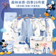 迪士尼嬰兒衣服純棉春夏薄新生兒禮盒套裝初生寶寶出生待產(chǎn)包滿(mǎn)月見(jiàn)面禮 26件套森林米奇藍四季款禮盒 66cm （建議0-4月）
