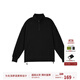 BODYDREAM BM半拉鏈衛衣套裝男秋季刺繡休閑情侶長(cháng)袖上衣/休閑褲 黑色 上衣 XL