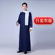 相聲服大褂演出服民國(guó)風(fēng)五四青年裝男長(zhǎng)衫長(zhǎng)袍唐裝馬褂班級(jí)合唱服 藏青色 175