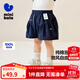 minibala迷你巴拉巴拉女童短褲夏裝純棉柔軟寬松泡泡棉A擺寶寶萌趣褲子 深藍80835 100