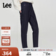 Lee413標準高腰小直腳加厚加絨深藍色女牛仔褲潮流