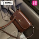 KOFTA品牌 包包女斜挎包2026新款潮真皮女包小方包單肩包牛皮生日禮物 焦糖棕色