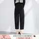 香影西裝褲女高腰2025秋冬季新款褲子通勤氣質(zhì)職業(yè)寬松顯瘦九分褲 黑色 M