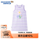 Skechers斯凱奇童裝女童背心連衣裙兒童夏季透氣裙子L225G020 紫白條紋/596 140