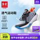安德瑪（UNDERARMOUR）兒童運(yùn)動(dòng)鞋舒適耐磨防滑男童低幫系帶籃球鞋男中大童鞋2421202 黑色 37.5