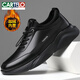 卡帝樂(lè )鱷魚(yú)（CARTELO）男鞋新款潮流軟底百搭休閑運動(dòng)鞋男士冬季加絨真皮棉皮鞋男 黑色加絨款 38