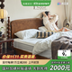 巢趣法式實(shí)木床中古全實(shí)木1米8主臥星空床樹(shù)瘤高級感矮床屏次臥床 星空床（升級床屏高111cm）-【櫻桃木全實(shí)木-淺駝色】 1800mm*2000mm