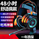 TLXT電腦耳機(jī)頭戴式有線帶麥克風(fēng)話筒電競游戲?qū)Ｓ霉P記本臺式吃雞耳麥 G58黑藍(lán)【無光-單孔】筆記本/手