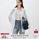 自巧小個(gè)子藍色度假襯衫半身裙兩件套2025夏新款白色蛋糕裙套裝裙 云水藍常規襯衫 XS （2碼）