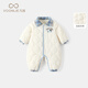 凡獵VOONLIE嬰兒衣服冬裝新生男寶寶連體衣滿(mǎn)月百天加絨夾棉外出哈衣爬服