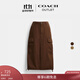 蔻馳（COACH）奧萊女士棉質(zhì)工裝長(cháng)裙 褐色 165 /74A (06)