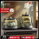 茶皇子（CHAHUANGZI）全自動(dòng)底部上水電熱水壺純鈦玻璃雙上水燒水壺茶臺一體機嵌入式茶具電茶爐 0.8L 鈦燒水消毒款（接凈水器需備注）