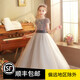 乖奇奇（ALERTCHYCHY）兒童禮服公主裙花童婚紗小女孩生日主持人高端女童鋼琴演出服大童 灰色長(zhǎng)款無(wú)袖01-C2 130cm(130cm)