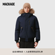 MACKAGE男士 DIXON短款拆卸連帽經(jīng)典流行保暖休閑羽絨服 海軍藍(lán)-貉子毛領(lǐng) 36