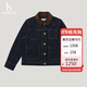 哈吉斯（HAZZYS）女裝 春秋款女士時(shí)尚撞色休閑牛仔夾克女ASVSU0BCU10
