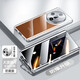 倍藍(lán)【雙面全包】oppo findx7手機(jī)殼findx7ultra保護(hù)套雙面全包透明玻璃防摔高清防窺曲面屏男女硬殼 【銀色-防窺款】360°全包防護(hù) findx7