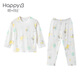 哈貝比男女寶寶套裝夏季1—3歲兒童裝衣服長(cháng)袖長(cháng)褲打底家居服2024年新款 粉綠 90(1-2歲)