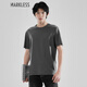 MARKLESS 【液氨柔順】純棉男士T恤夏季干爽短袖TXB0635M 深灰色 XXL 