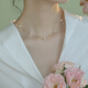 ERY輕奢小眾珍珠金珠滿(mǎn)天星項鏈鎖骨脖子簡(jiǎn)約氣質(zhì)頸鏈女 項鏈長(cháng)度約40+3cm
