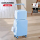 朗客德國朗客行李箱20寸登機箱子母高顏值女萬(wàn)向輪超輕便拉桿密碼皮箱 淺藍色-子母箱【子箱14寸】 20英寸 【適合5-7天出行】