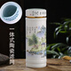 御夢(mèng)賜軒景德鎮(zhèn)陶瓷茶杯帶蓋過(guò)濾網(wǎng)青花瓷泡茶水杯便攜雙層內(nèi)膽辦公保溫杯 粉彩山水 (陶瓷蓋）