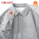凡客誠品（VANCL）加絨法蘭絨襯衫男士冬季翻領(lǐng)加厚基礎款百搭長(cháng)袖襯衣 麻灰 L