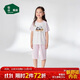 松山棉店兒童短袖家居服套裝天絲莫代爾柔軟透氣親膚涼感櫻粉局印160