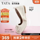 他她（TATA）女鞋生巧奶油平底淺口單鞋真皮透氣休閑鞋晚晚鞋媽媽鞋XGJ01CQ4 米白[膚感牛皮]-XGJ01 39