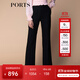 PORTS寶姿秋冬新品女裝中腳口長(cháng)褲SM9P016NWV009 黑色 M (6)