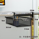 木姑娘桌下抽屜有杠桌面收納盒抽拉式隱形宿舍神器書(shū)桌辦公桌懸掛置物架 黑色小號（單個(gè)裝）