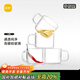 尚明玻璃小杯子簡(jiǎn)約高硼硅耐熱耐高溫茶杯帶把沖泡器拍檔精致品茗杯 4只裝* 100ml