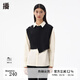 播通勤文藝毛衫秋商場(chǎng)同款針織襯衫女上衣BDQ3SD0474 K40黑色 L