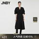JNBY/江南布衣春夏連衣裙女棉質(zhì)氣質(zhì)優(yōu)雅V領(lǐng)短袖浪漫OL風(fēng)5O5G15700 001/本黑 M
