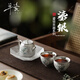 井瓷故宮文創(chuàng  )茶具整套裝高端茶壺茶杯送朋友父母老師公司退休伴手禮物 鎏銀竹韻壺丨溫文杯2個(gè)