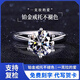 正品pt950鉑金鉆石對(duì)戒指男女士鉆戒白金指環(huán)求婚送女友閨蜜禮物 六爪素圈1克拉 閉口備注戒指號(hào)